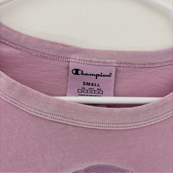 Pink Champion Cropped Logo Tee - Picture 3 of 4